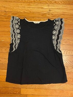 BODEN - Navy Flutter Sleeve Top